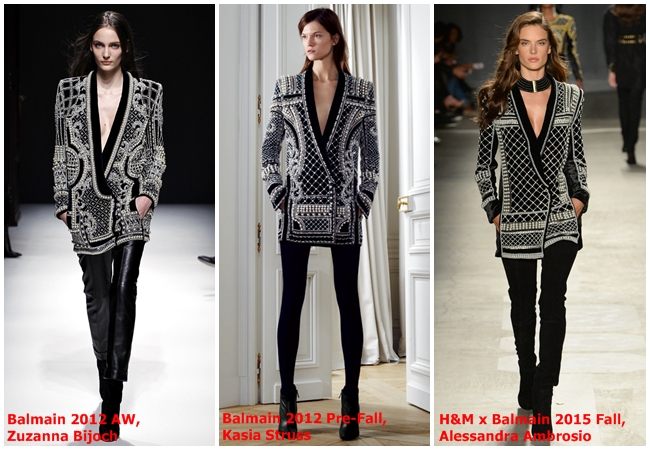 Balmain x H&M 2015 Fall Beaded Velvet Jacket 