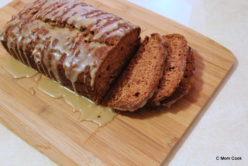 C Mom Cook Caramel Glazed Apple Bread