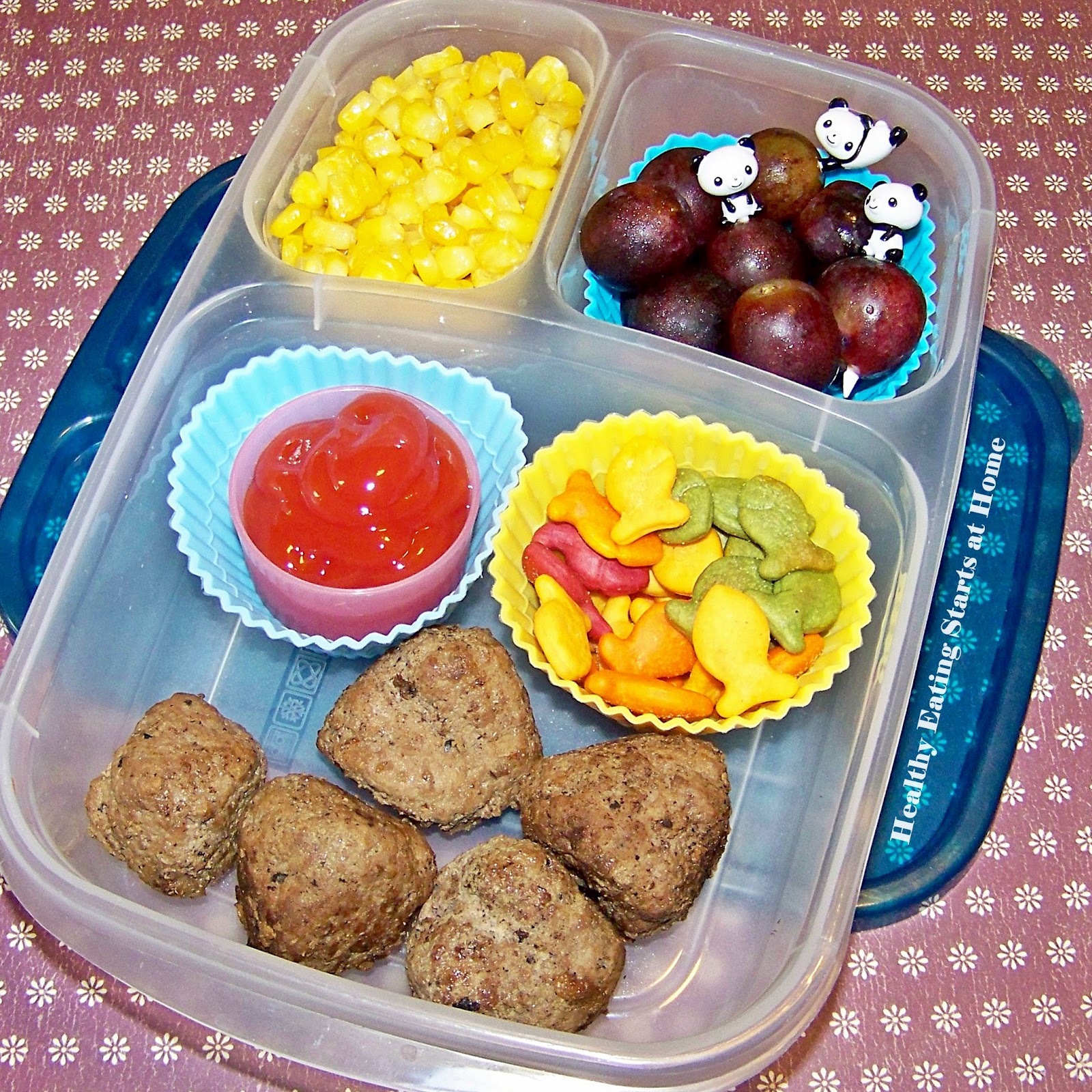 Healthy Eating Starts at Home School Lunches Meatballs with Panda Aboard