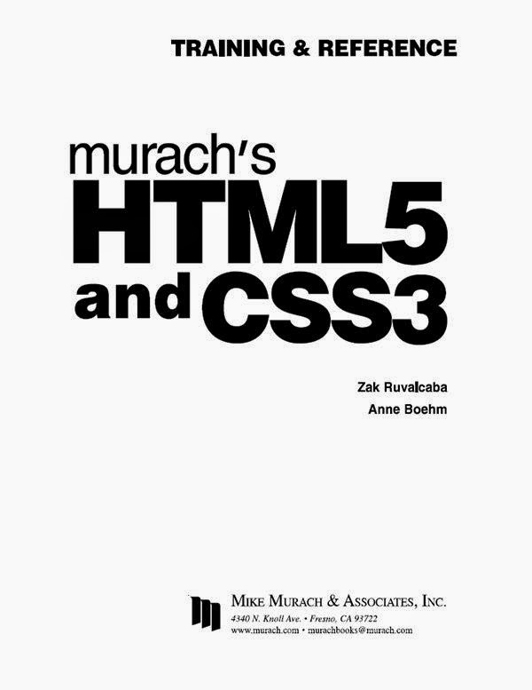 MURACH'S HTML5 AND CSS3 EBOOK