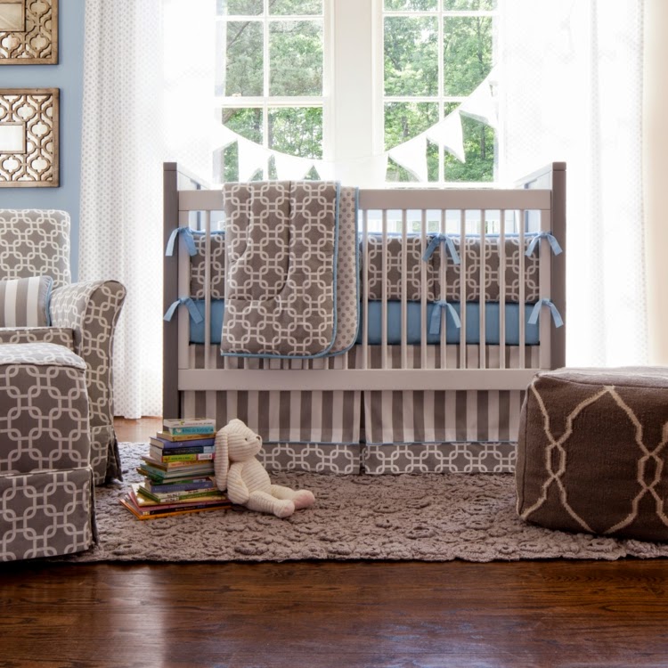 Cuartos de bebés en celeste y gris - Ideas para decorar dormitorios