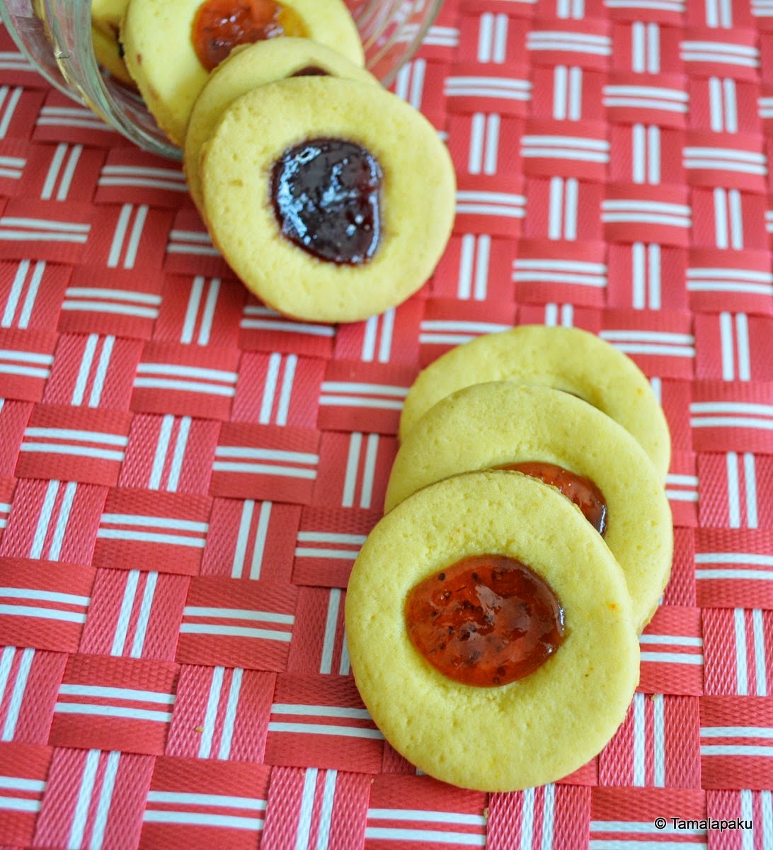 Jam Biscuits Eggless Tamalapaku