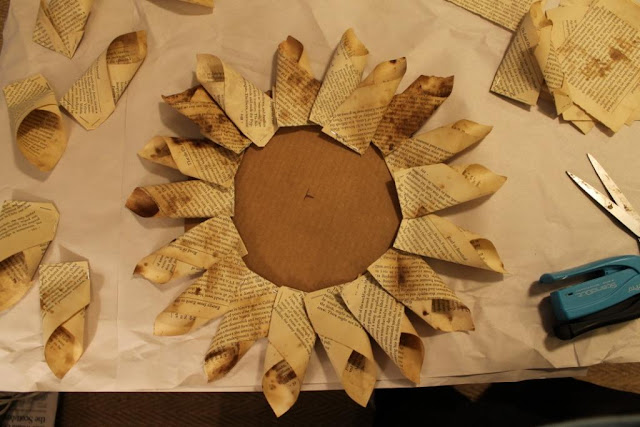 book page wreath