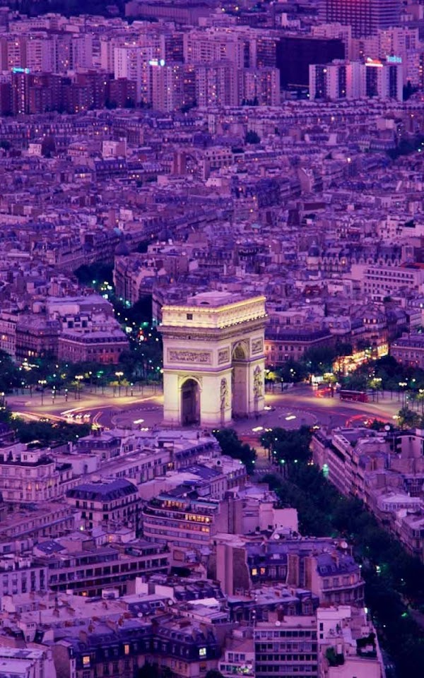 Arc De Triomphe City View Android Wallpaper