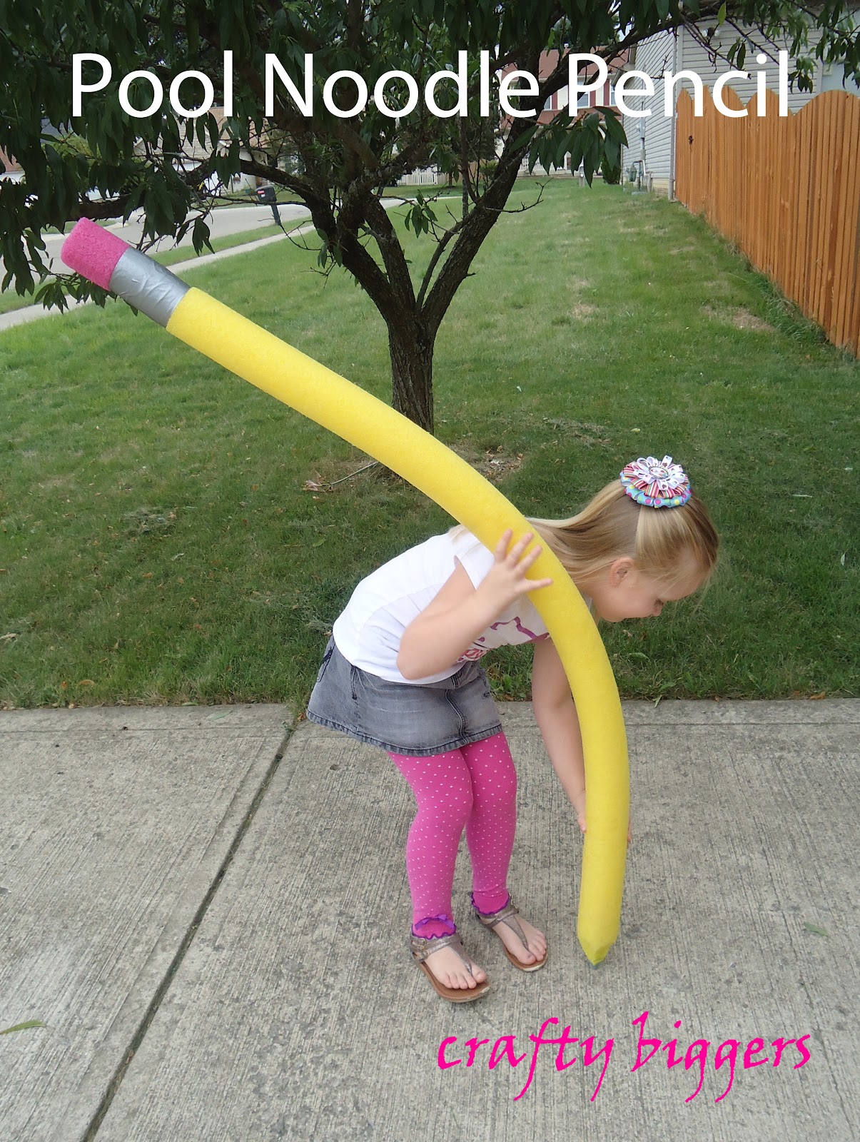 Crafty Biggers Pool Noodle Pencil (that writes!)