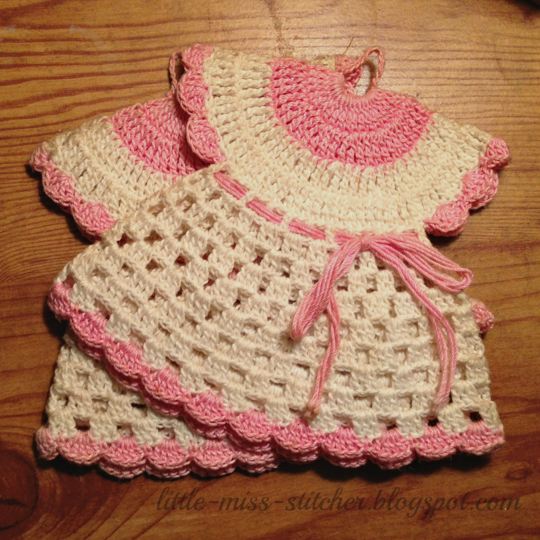 Vintage Crocheted Dress Potholder Crochet Potholders Crochet Potholder Patterns Vintage Crochet