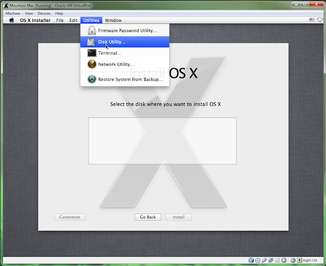 os x utilities no startup disk