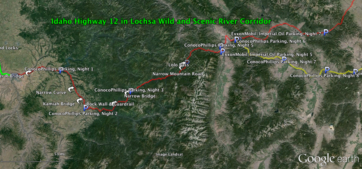 Gary O. Grimm Megaload Google Earth Tour on Highway 12 in Idaho