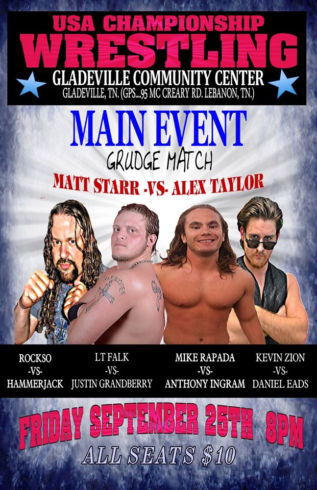 USA Championship Wrestling 925 in Gladeville, TN Wrestling News Center