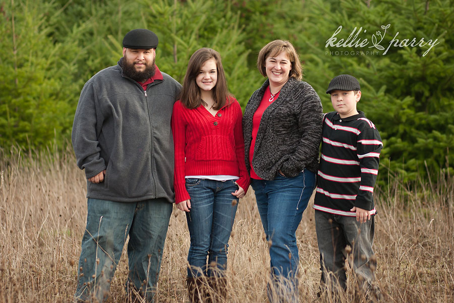 Family of Four Winter Portrait