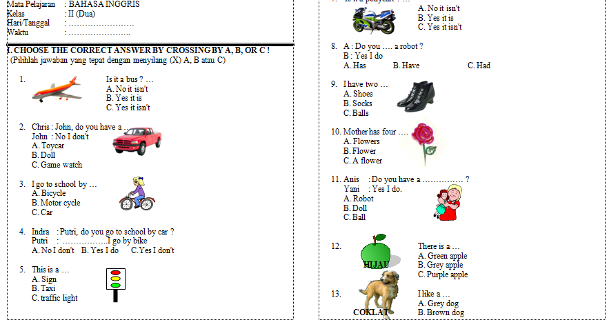 Contoh Soal Bahasa Inggris Peatix