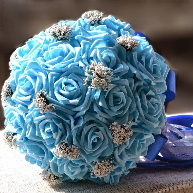 blue flowers lovely weddings