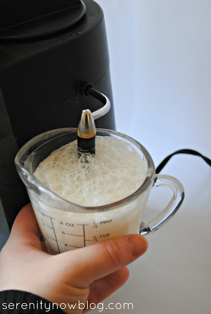 How to Froth/Steam Milk for a Cafe Mocha, from Serenity Now blog