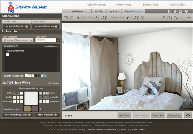 Color Visualizer by Sherwin-Williams via Thrifty and Chic