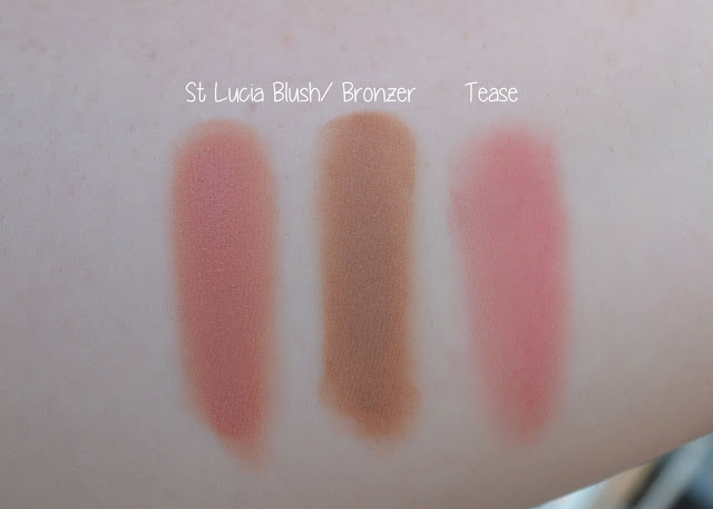 Photo of Elf Contouring Blush/ Bronzing Cream in St Lucia and Elf Cream Blush in Tease Swatches