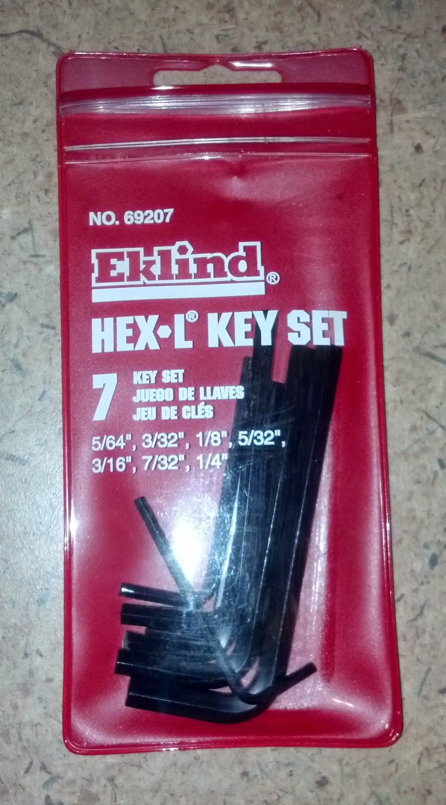 Eklind 14607 35 mm Long Series Hex-L Key Eklind Tool Company 2123834 