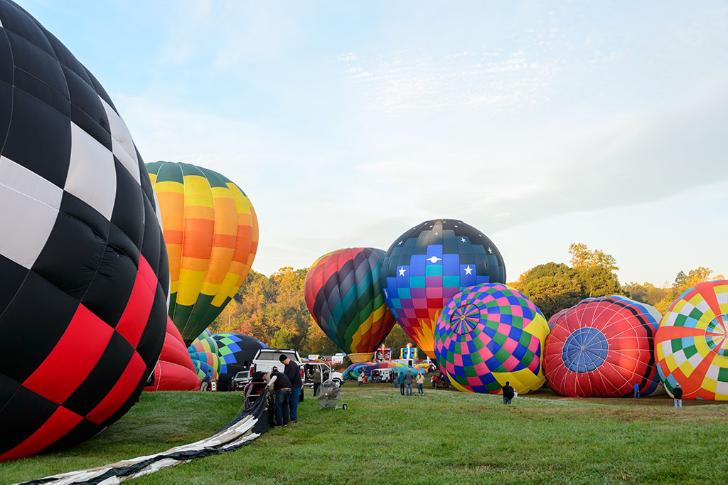 Colorful Hot Air Balloons at Carolina BalloonFest