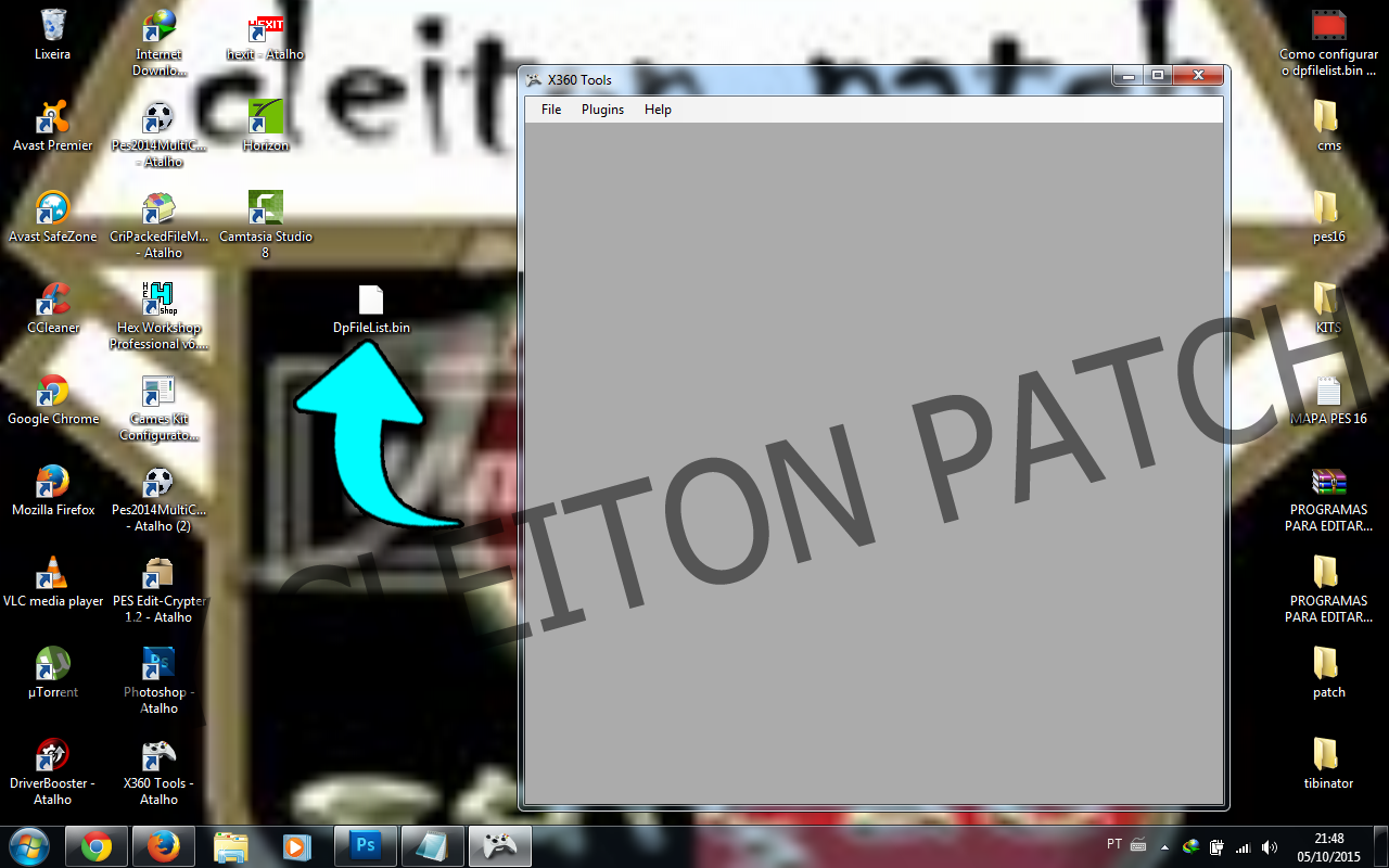 . Como configurar o dpfilelist.bin xbox 360 PES 2016