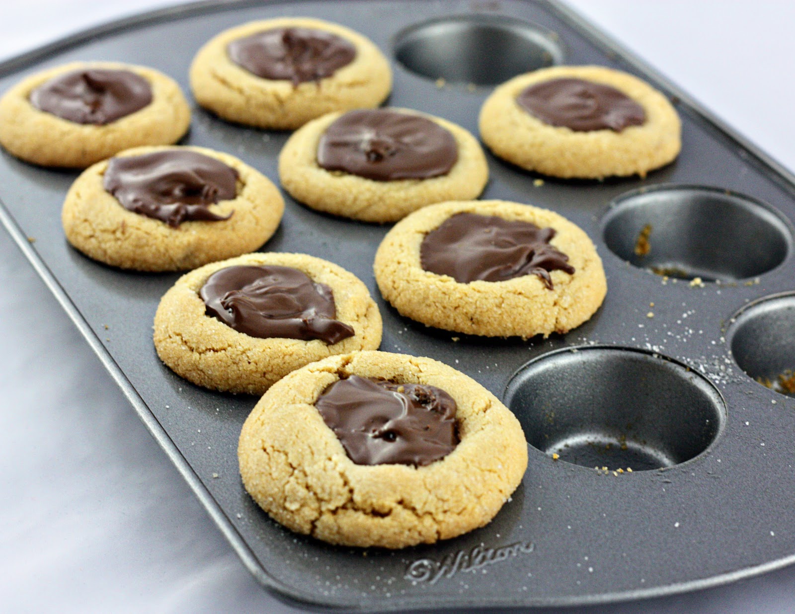 Delightful Bitefuls Peanut Butter Nutella Cookie Cups