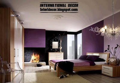 purple bedroom paint ideas, latest bedroom color schemes interior
