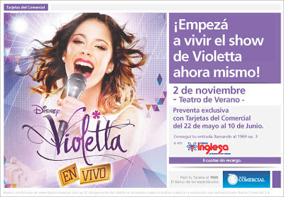 en un posteo anterior el show de violetta en vivo se presentara en