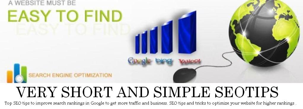 Very short and simple SEO tips!