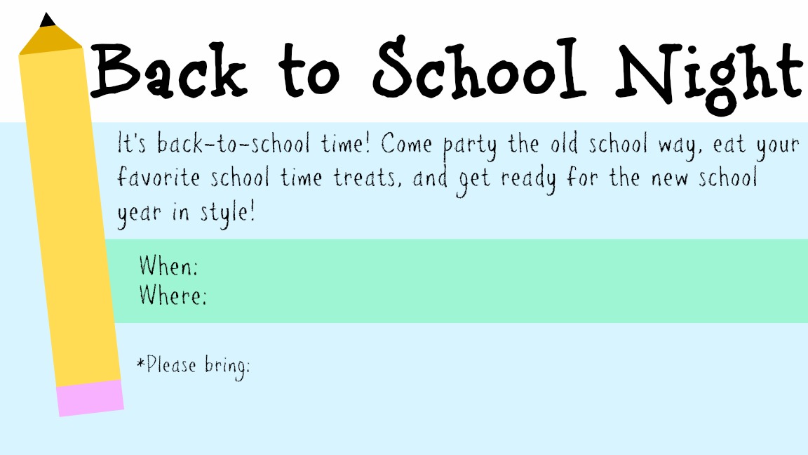 the red kitchen back to school night free printable party free printable party invitations