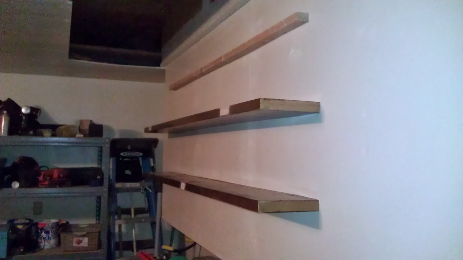 The Amos School of Construction The Floating Garage Shelves