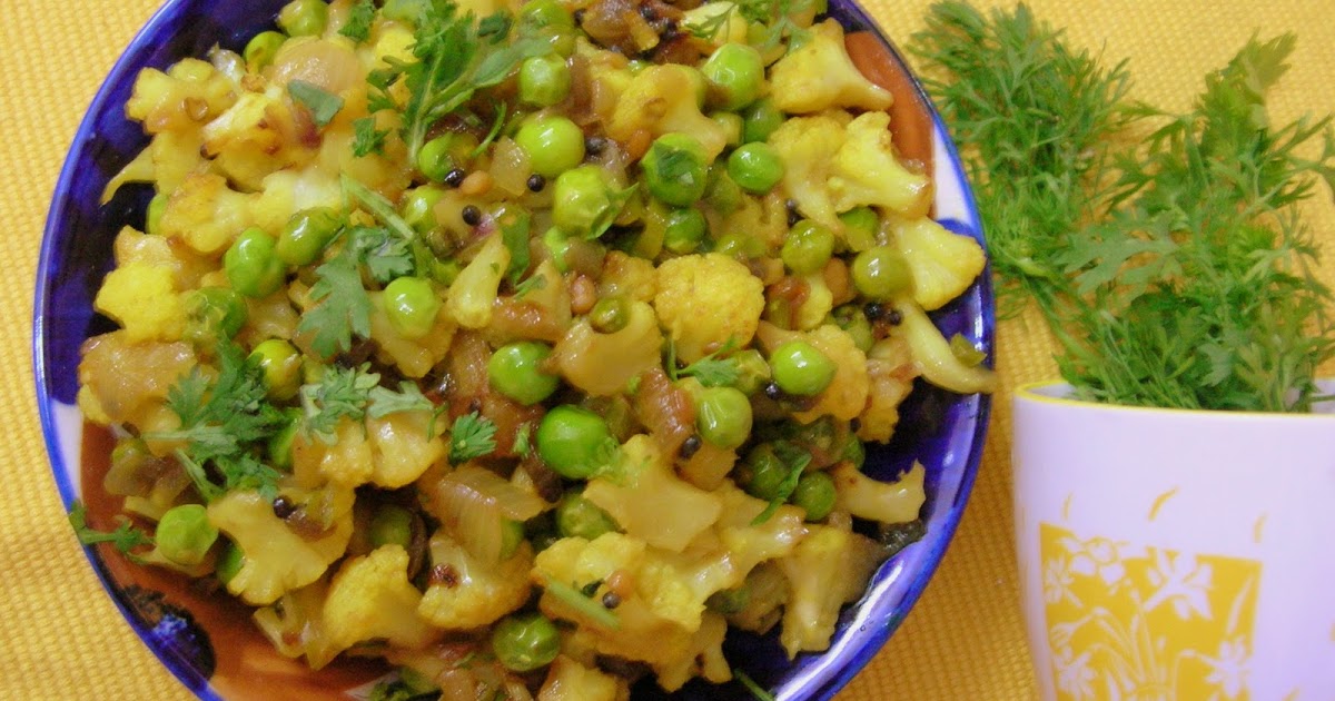 Caulflower and Peas (Gobbi Mattar subji )