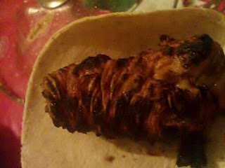 machitos fly cook salsa tortilla placed slathered taco wrapped