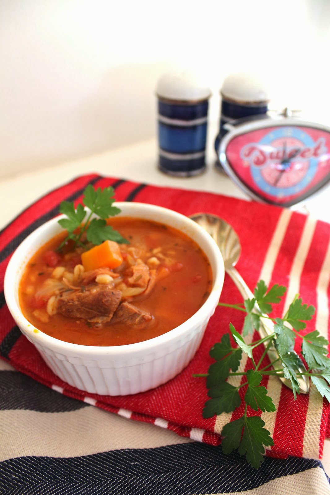 Slow Cooked Lamb with Vegetables and Pearl Barley Desire Empire