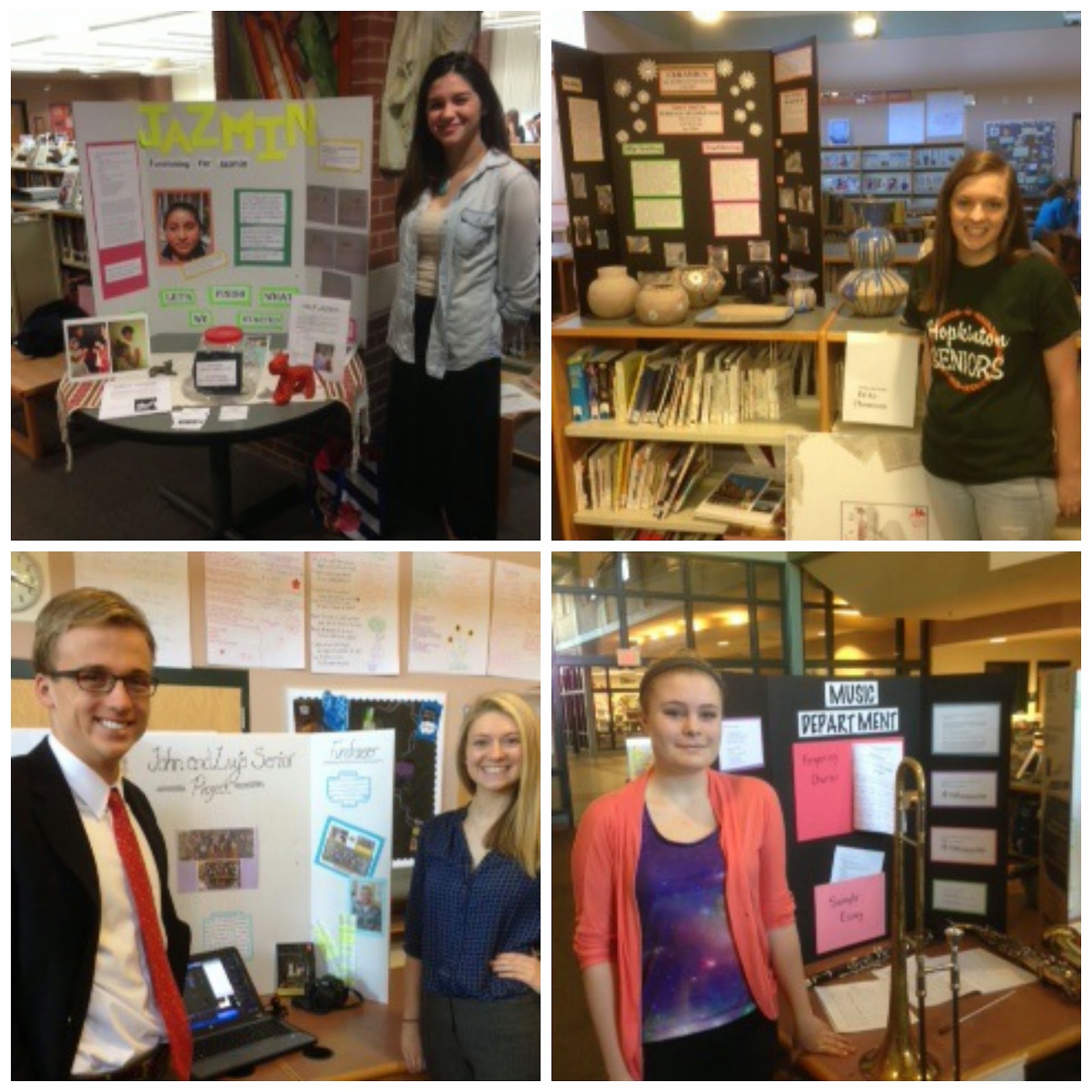 Hopkinton High School Library Great job on those Senior Projects!
