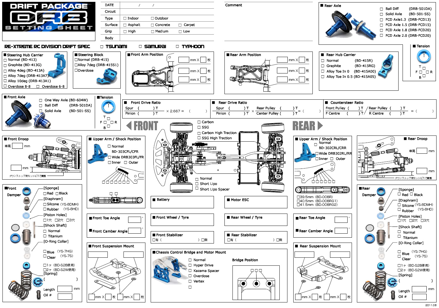 Blank Track Sheets