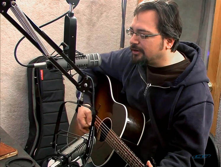 Todd Agnew singing in the studio for the album How to be loved 2012