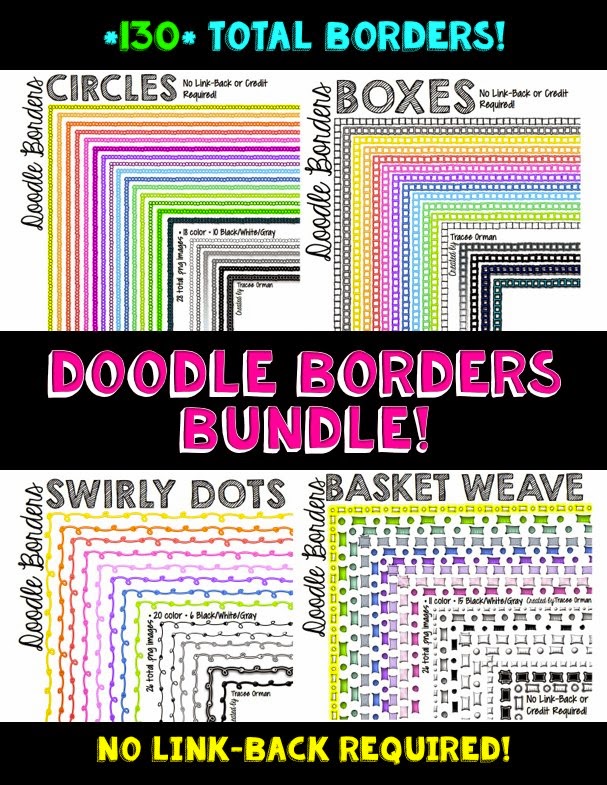 Doodle Border Bundle for commercial use