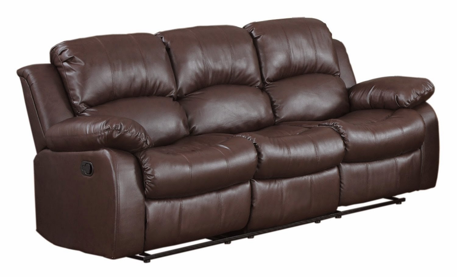 leather reclining chaise sofa