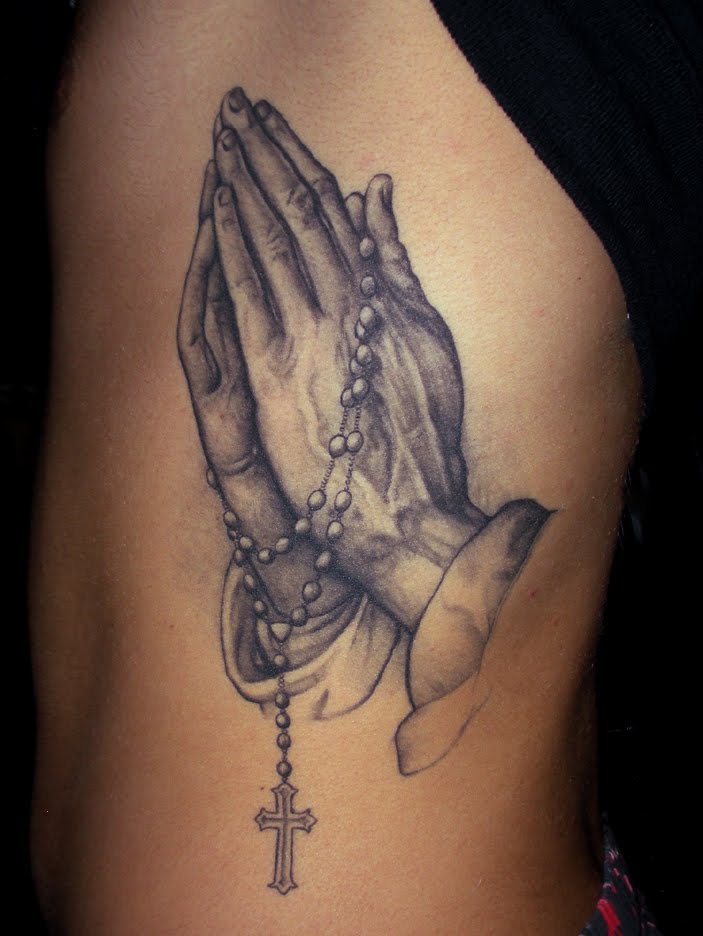 Praying Hands Tattoo Did this last summer Just got a healed photo