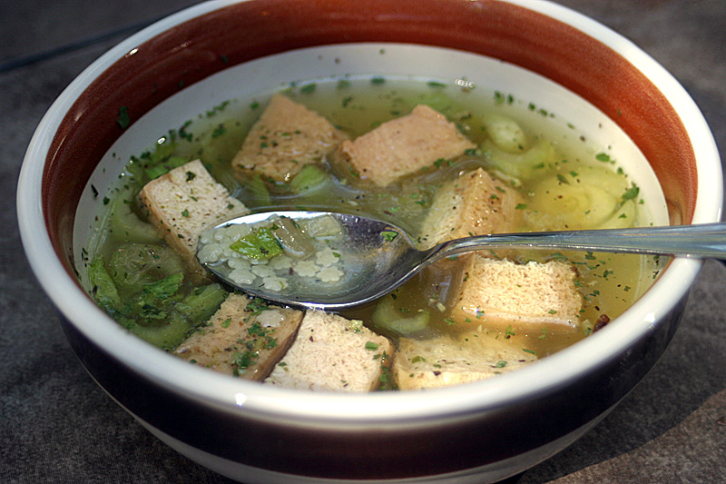 Slow Cooker Smoked Tofu and Stars Soup {Vegan} VeggieConverter