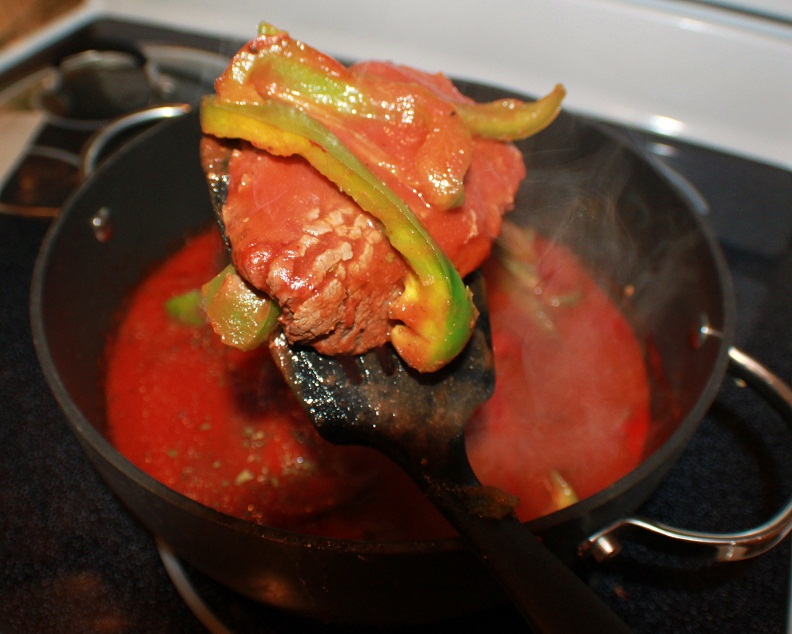 Cube Steaks with Peppers and Sauce What's Cookin' Italian Style Cuisine