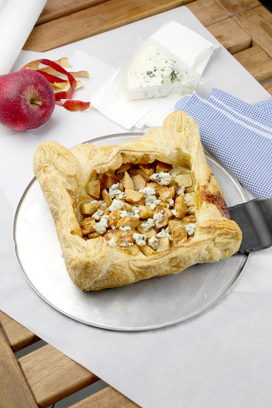 Donkey and the Carrot Apple and blue cheese puff pastry pie! As easy