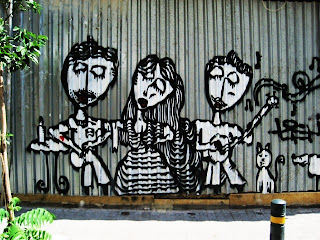 Graffiti News Cartoon Character Design Style Graffiti Mural