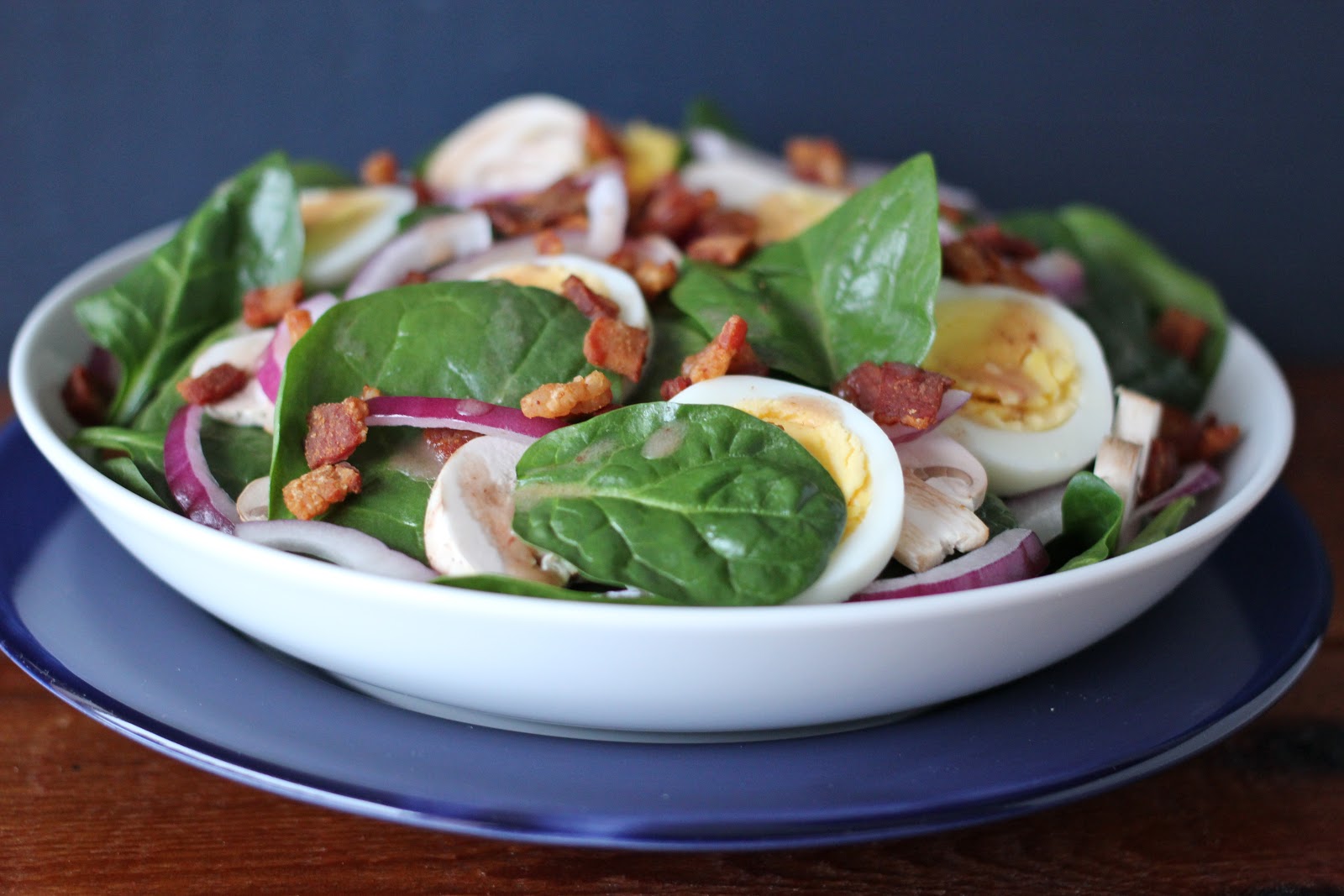Arctic Garden Studio Spinach Salad with Hot Bacon Dressing