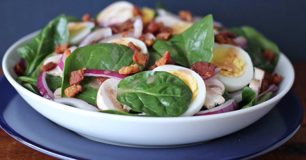 Arctic Garden Studio Spinach Salad with Hot Bacon Dressing