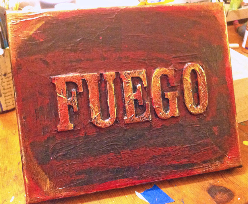 iLoveToCreate Blog Crafty Chica's faux embossing with tissue paper