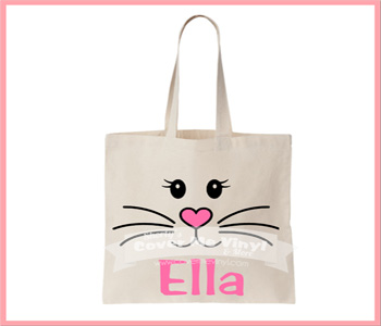 Bunny Face Tote Bag Girl/Boy