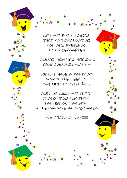 Our day in Preschool.: Graduation Time!!!