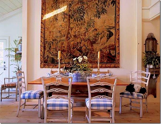 The French Tangerine antique tapestry