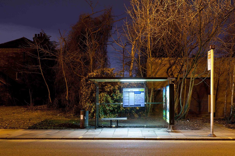 Bus Stops at Night Photographed by Jack Hinds Junkculture