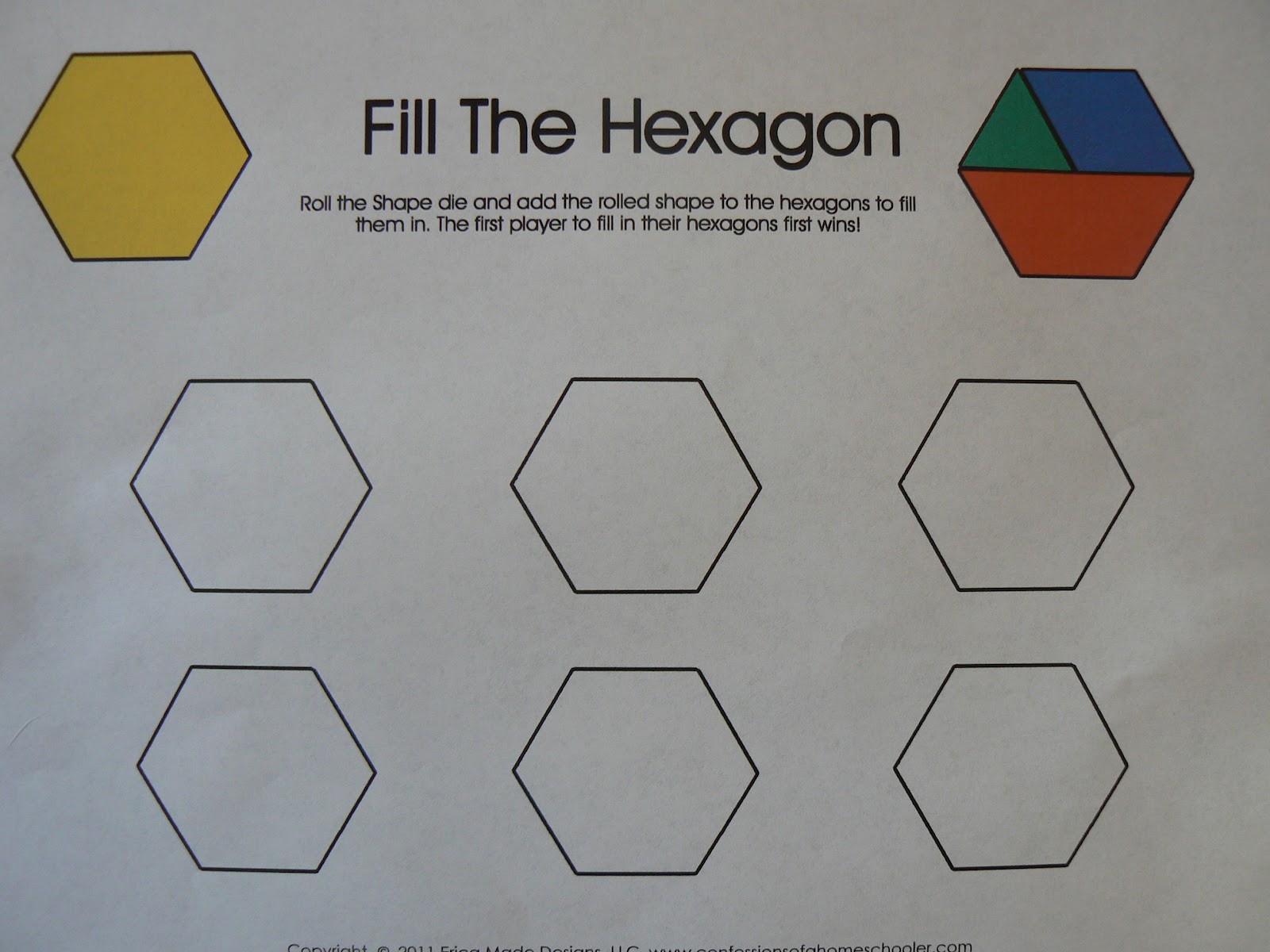 Mrs. T's First Grade Class: Hexagon Fractions