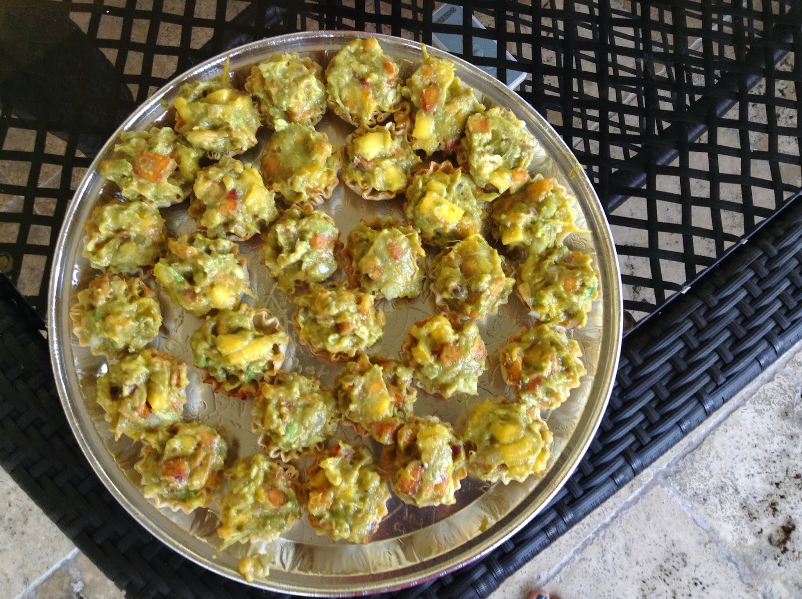 Tapas Party: Mango-Peach Guacamole Cups Tapas Party: Mango-Peach Guacamole Cups